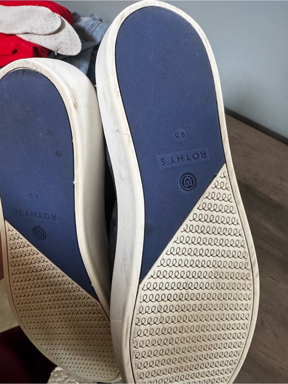 Rothy's Women's Charcoal Camo Slip-On Sneakers - Picture 3 of 4